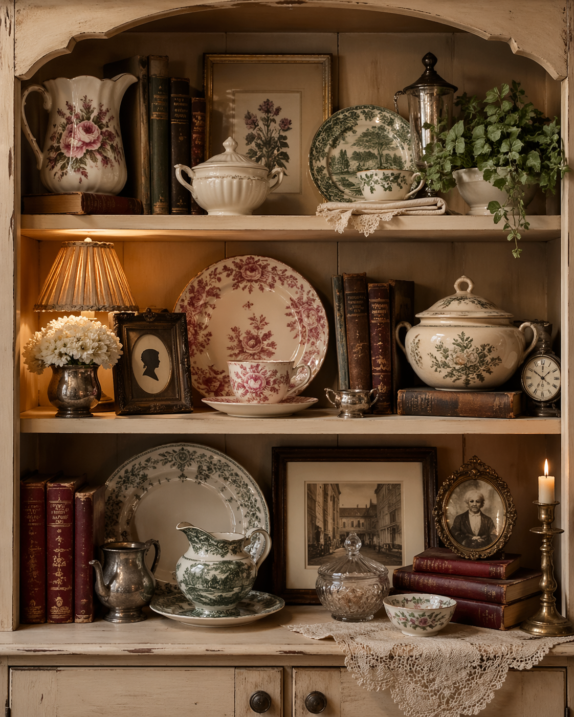 Antique China Shelf Display